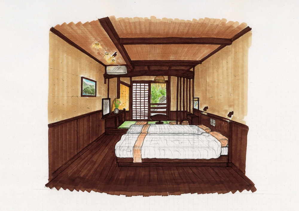 美里客室パース